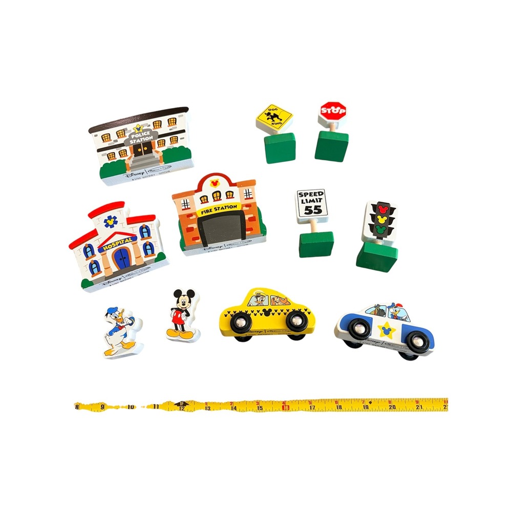 Melissa & Doug Disney Mickey Mouse Deluxe Wooden Vehicles Set